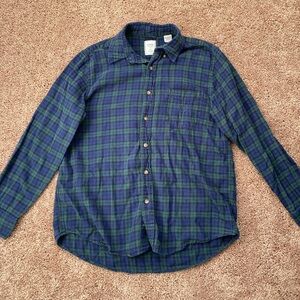 Chaps Blue and Green Flannel Shirt